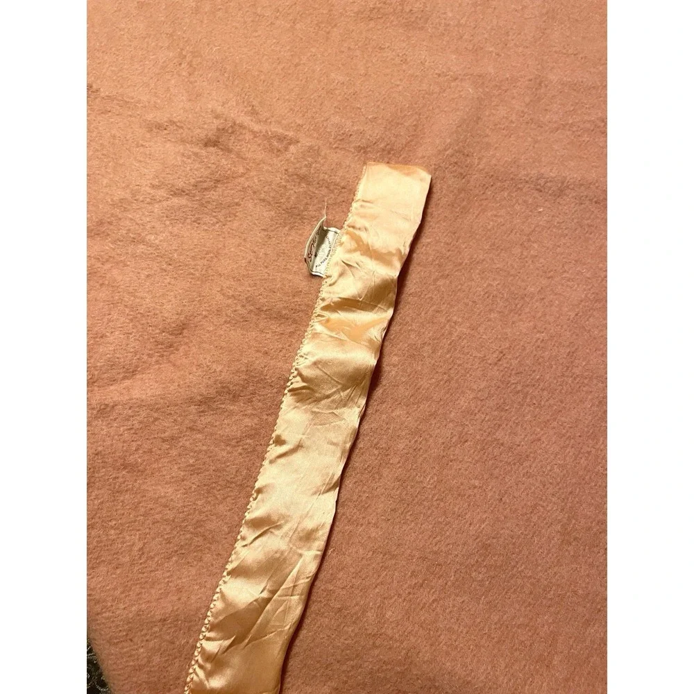 Vtg St Mary's Wool Blanket Satin Trim 1950's 74